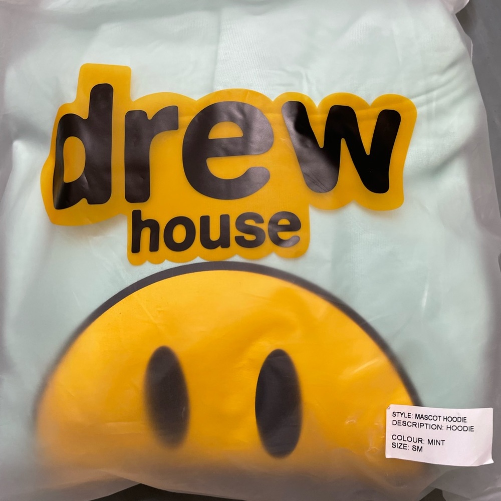 DREW HOUSE MASCOT HOODIE COLOR"mint"SIZE SMALL NEW WITH TAGS ORIGINAL PACKAGING